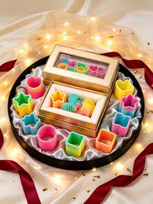 1pc Mini Spring Party Favor, Colorful Spring Coil, Mixed Colors, Heart And Star Shapes, Spring Rainbow Stress Relief Spring Coil, Perfect For Sock Fillers, Suitable For Carnival Prizes, Birthday, New Year And Christmas Gifts (Random Shape) - Multicolor - View 2