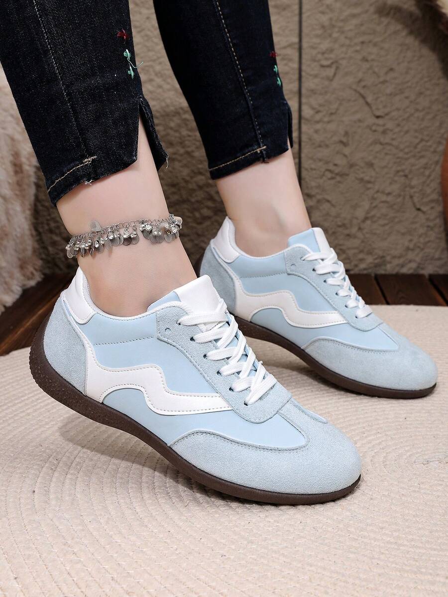 2026 New Flat Comfortable Lightweight Non-Slip Sports Casual Student Running Shoes - Baby Blue - View 1