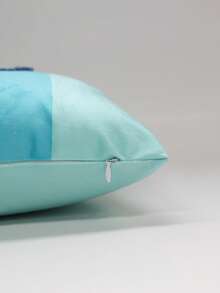 1 buah Sarung Bantal Bergaris Biru Ins, Bantal Hias Bordir Huruf, Sarung Bantal Sofa Minimalis Modern, Lembut & Nyaman, Sarung Bantal Dekoratif untuk Sofa, Sandaran Kepala Tempat Tidur, Dapat Dicuci dengan Mesin, Isian Bantal Tidak Termasuk - Baby Blue - View 6