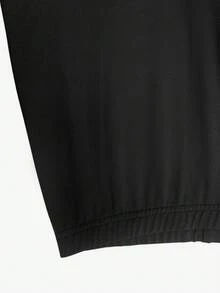 XLLAIS Women's High Waist Straight Leg Pants, Fashionable & Stretchy, Autumn/Winter Casual Black Spring, Office - Black - View 8