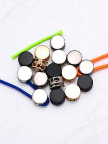 12/8/4/1pc/Set Multi-Functional Heart-Shaped Double-Hole Cord Lock, Hoodie Hat Drawstring Stopper, Adjustable Pig Nose Buckle Accessory, Clothing Elastic Band Tightening Buckle, Backpack Cord Lock, DIY Garment Accessories - Multiple Styles - View 1