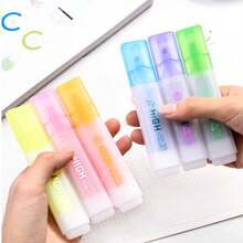 6pcs Visible Ink Fluorescent Marker Set, Chisel Tip Highlighter, Water-Based Non-Bleed Marker, School & Office Marking Stationery - Sets - View 7