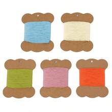 5 Colors 5 Pieces Wool Embroidery Thread, 50m Per Piece, 250m Total, Wool Handmade Embroidery Thread, DIY Needlework Craft, 6 Color Combinations Available - Multicolor - View 8