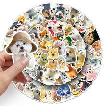 100pcs Cute Dog Cartoon Stickers, Creative Guka Planner Stickers, Korean Ins Style Decorative Phone Case Epoxy Stickers - Multicolor - View 4