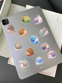 54 Pcs Stiker PET Siput Kartun Lucu Estetik, Dekal Hewan Kreatif Lucu Tahan Air, Set Stiker Jurnal untuk Scrapbook Botol Minum Laptop Casing Ponsel untuk Anak Perempuan - siput - View 7