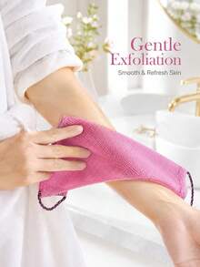1pc Exfoliating Bath Towel, Long Mesh Back Scrubber With Handle, Elastic Body Scrubbing Towel, Quick-Dry Bath Cloth, Deep Cleaning Mesh Bath Cloth, Suitable For Back, Body, Shower, Spa, Home, Gym, Travel, Mother's Day, Father's Day Gift - Multicolor - View 9