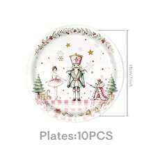 50Pcs Pink Nutcracker Christmas Disposable Tableware Set, 7in & 9in Nutcracker Ballet Dancer Paper Plates, 9oz Paper Cups And Paper Napkins, Pink Gingham Winter Holiday Pattern, Christmas Nutcracker Theme Party Supplies For Holiday Table Decor - Multicolor - View 4