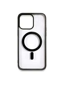 1pc 5-Style Optional Contrast Border Magnetic Large Window Transparent Phone Case, Ins Minimalist Phone Case, Built-In Magnetic Ring Supports Wireless Charging; Covers, A Style Transparent Border / B Style Light Pink Border / C Style Vibrant Orange Border / D Style Classic Black Border / E Style Light Gray Border, Raised Lens Full Coverage Anti-Drop Soft Shell, Minimalist Versatile Fashion Phone Case, Suitable For Personal Use, Birthday Gift Choice; Compatible With IPhone Case - Multicolor - View 49