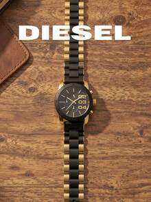 Diesel DZ5322 Eye‑Catching Men's Gift Wrist Watch, Chronograph Function 10BAR Water Resistant Oversize‑Face Wristwatch - Black - View 3