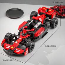 335pcs F1 Formula Racing Car Building Blocks Model Assembly Toy Ornament/Birthday Gift For Boys/Christmas Gift - Multicolor - View 4