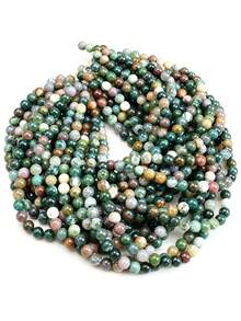Yumfeel 1 Strand Natural Agate Loose Beads, Length 38cm/15 Inches, Size 4/6/8/10mm Smooth Round Beads, Suitable For DIY Necklace And Bracelet, Jewelry Making Material Spacer Beads - India Agate - View 8