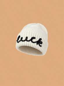 Women's Embroidered Knit Beanie, Soft Ribbed Winter Hat With Folded Brim, Warm Elastic Casual Cap, Suitable For Cold Weather, Outdoor Walking, Commuting, Travel, Daily Wear And Autumn/Winter Outfit Matching - Multicolor - View 16