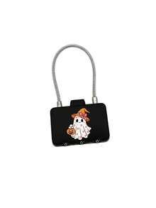 Steel Wire Combination Padlock, Halloween Cute Ghost Print, Mini Digital Combination Lock, Portable Combination Lock, Anti-Theft Combination Padlock, Suitable For Luggage, Storage Boxes, Storage Containers, Perfect Gift Choice For Halloween, Thanksgiving - Multicolor - View 13