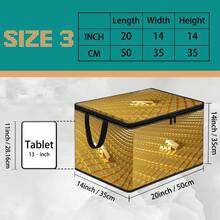 Thickened Storage Bag, Foldable Clothing & Bedding Organizer, Dorm Essential, Suitable For Blankets, Quilts, Wardrobe, Underbed & Dorm Storage, Ideal For Moving, Laundry & Space-Saving Room Organization, Multiple Premium Digital Print Patterns - Multi-color - View 21