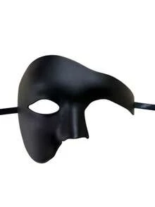 1pc Unisex Gothic Style Half Mask, Masquerade Party Costume Prop, Venetian Style Halloween Mask, Groom Groomsmen Wedding Face Decoration, Suitable For Daily Party And Holiday Wear - A - View 6