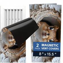 Fun Cartoon Animal Magnetic Ventilation Cover, 12 * 5.5 Inches And 15.5 * 8 Inches, Used As A Flexible PVC Sleeve Cover For Metal Floor, Wall, Ceiling Vents, Ventilation, And Odor Blockers To Prevent Foreign Objects From Falling Off - B - View 38