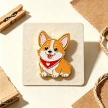 Cute Dog Enamel Pins Set, Pug Bichon Corgi Schnauzer French Bulldog Lapel Brooches, Metal Badges For Backpack Jacket Decor, Lover Gift For Dog Lovers - Multicolor - View 10