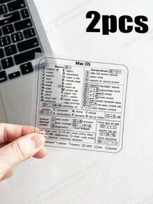 1pc/2pcs Transparent PVC Keyboard Cover Film | Suitable For Quick Reference/Word/Excel/Windows Shortcuts, Improve Office Efficiency - Office Software Shortcut Guide Sticker - View 5
