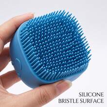 Pink Silicone Refillable Pet Bath Massage Brush 8.5*8*5cm - Pink - View 3
