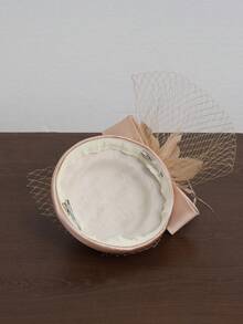 Elegant Women's Mini Fascinator Hat British Style Vintage Lady Headpiece Suitable For Party Cocktail Decoration Headwear Hat Suitable For Wedding Dress Photography Tea Party Outfit Headpiece Headwear Hat Mesh Veil Fascinator Hat - A - View 6