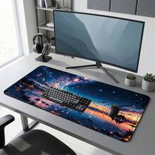 Anime Starry Sky Shooting Star Pattern Gaming Mouse Pad, Non-Slip Rubber Desk Mat, Smooth Sliding Surface, Suitable For Computer Laptop Office Home, Dreamy Abstract Art Decor, Back To School Supplies - A - View 8