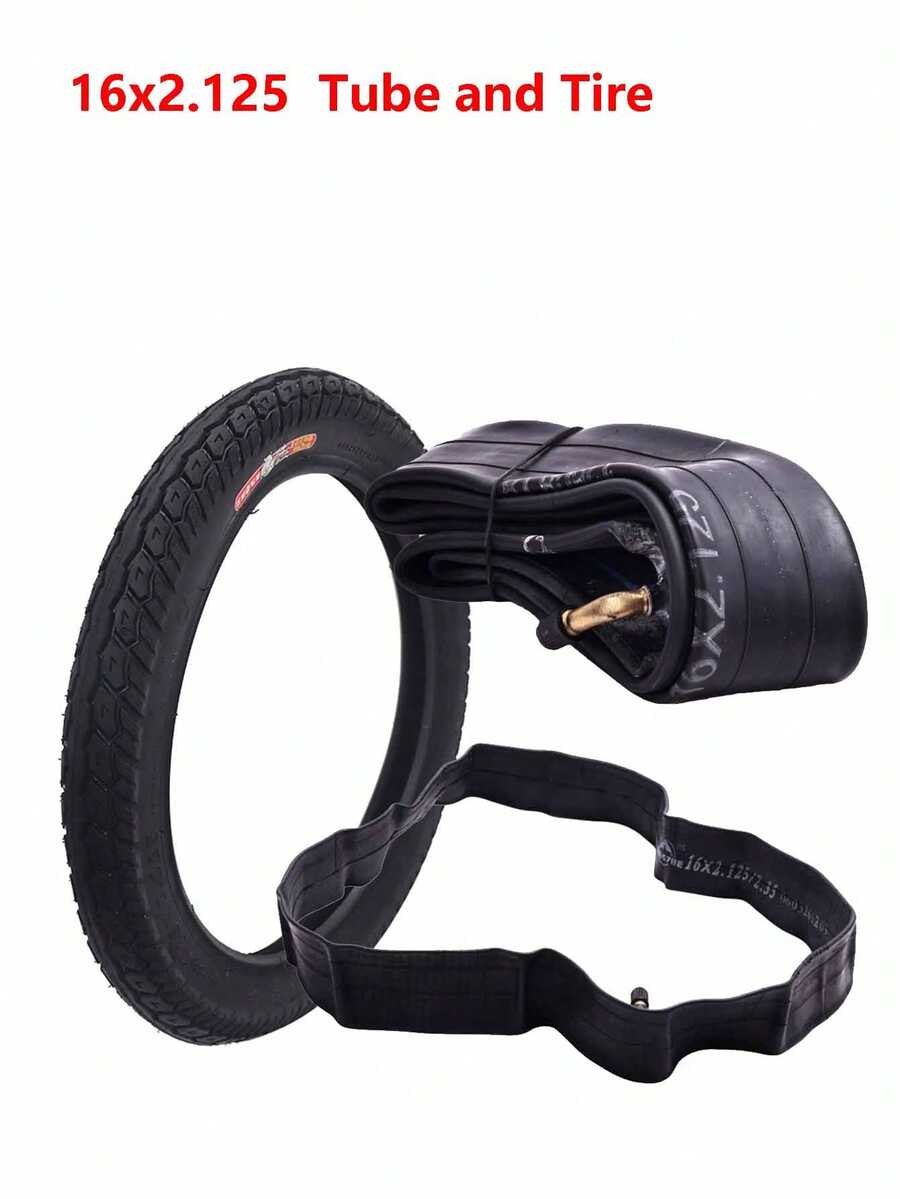 16x2.125 Outer Tyre And Inner Tube For Electric Bikes E-Bikes Kid Unicycle Small Scooter Part - A - View 1