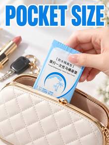 Disposable Plastic Toilet Seat Cover Portable Toilet Seat Mats Toilet Seat Covers Bathroom Gym Cruise Vacation Airplane Travel Essentials Accessories - Clear - View 7