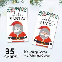 Christmas Scratch-Off Card Set – "Who Has Santa?" Party Game Cards And Holiday Raffle Tickets; Suitable For Halloween, Christmas, And New Year's Celebrations - Multicolor - View 14