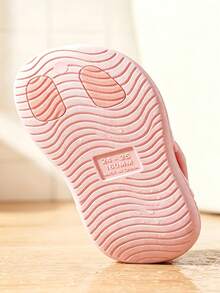 1 Pair Pink Bow Rabbit Ear Flip Flops EVA Lightweight Thick Sole Kids Thong Sandals Summer Bathroom Home Beach Princess Style Children Slippers - Pink - View 6
