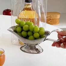 Stainless Steel Sauce Boat With Handle, Gravy Boat Pouring Pitcher For Home And Commercial Use, Holiday Gathering Tableware, Suitable For Thanksgiving Turkey Feast, Christmas Family Dinner, Halloween Food Party, Steak Pasta Dessert Sauce Container, Western Table Decor Utensils, Multiple Sizes Available - Silver - View 8