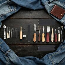 kangten 19 Pcs Leather Craft Tools Kit, Leather Working Tools Set For Sewing, Punching, Leather Craft Making Set - Multicolor - View 1