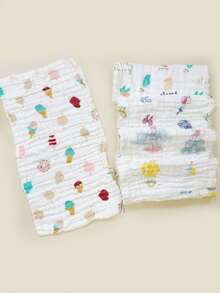 8/5/3pcs Random Assorted Baby Gauze Face Towels, Cartoon Cute Bibs And Bath Washcloths - Multicolor - View 7