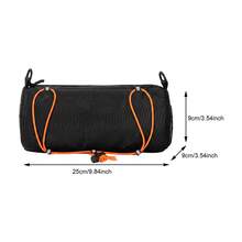 Black Bicycle Handlebar Storage Bag Nylon Water‑Repellent For Road Mountain Bike Phone Wallet Cycling Essentials Quick Install - Black - View 6