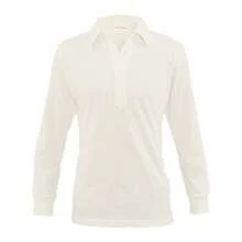 Falcon Mens Ribbed Cuff Long-Sleeved Cricket Shirt - White - View 1