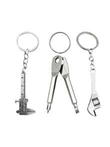 5pcs Simulation Screwdriver Keychain,Mini Wrench Keychain,Portable Multi Tool,Slotted Screwdriver,Key Ring Hook,Car Keychain, Bag Charm, Men's Gift - Multicolor - View 10