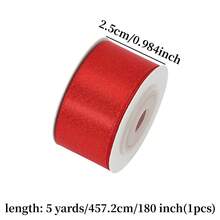 5 Rolls/3 Rolls/1 Roll Double-Sided Gold Thread Ribbon, High-End Gift Wrapping Satin Ribbon, Christmas Ribbon Bows, Cake And Flower Packaging, Christmas Tree And Wreath Decoration, Handmade DIY Accessories Ribbon, Mall And Party Atmosphere Decoration Ribbon - View 33