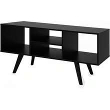 Mueble TV Barcelona Ideal para Salas Compactas y Pantallas Medianas Color Negro - Negro - Ver 5