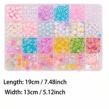 24-Compartment Storage Box Handmade Jewelry Kit, DIY Phone Chain Bracelet Necklace Headband Making Accessories, Creative Design Gift - Multicolor - View 2