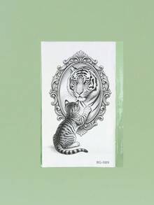 2Pcs Tattoo Y2K Fake Temporary Tattoos Cat Butterfly Semi Permanent Waterproof Sweatproof Last For 1-2 Weeks Anti-Friction Non-Reflective Black For Woman And Men Tattoo Stickers For Arm - Black - View 6