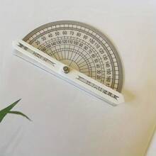 180° Rotating Protractor - Durable Plastic, Ideal For Math Teaching & Office Use - A - View 5