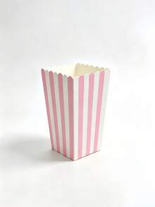 Striped Popcorn Boxes Movie Popcorn Boxes Candy Boxes Snacks Containers For Movie Theatre Suitable For Placing Popcorn French Fries Fried Chicken Snacks Food Decorative Tableware For Birthday Party Party Supplies Camping Kitchen Essentials - Multicolor - View 3