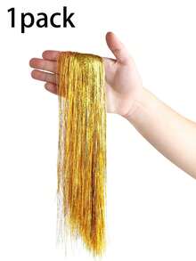 1 Pack 19.7 Inch Shiny Silver & Gold Christmas Sequin Icicle Hanging Decor, Christmas Tree Wedding Home Party Decoration, Fireplace Decoration, Party Backdrop Decoration, Home Decor - Multicolor - View 11