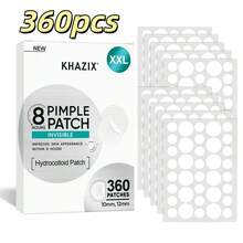 360Pcs Hydrocolloid Facial Patches, Assorted Sizes Invisible Blemish Cover Stickers, Waterproof Daily Use - Round - View 2