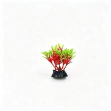 人造水族植物裝飾套組，塑膠仿真水草魚缸造景，水族造景人造水草，觀賞魚造景套組 - A - 查看 7
