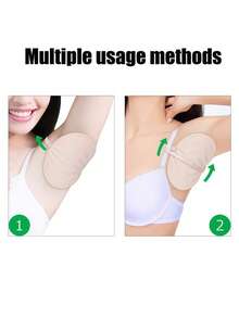 1pair Washable Underarm Sweat Pads With Adjustable Clear Straps Reusable Underarm Shields Shoulder Strap Armpit Sweat Guards Soft Absorbent Underarm Liners For Men Women - Multicolor - View 10