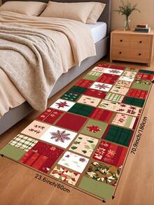 1/2pcs Christmas Vintage Diatomaceous Earth Mat, Snowflake Pattern, Super Absorbent, Non-Slip, Perfect For Bathroom, Kitchen And Dining Room, Quick Drying, Ideal Home Decor And Bathroom Floor Mat Gift. - Multicolor - View 17