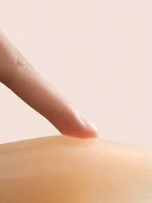 1/2 Pairs Plus Size Women's Invisible Strapless Adhesive Bra, C-F Cup, Push-Up Silicone Nipple Covers For Backless, Wedding & Off-Shoulder Dresses - Apricot - View 4