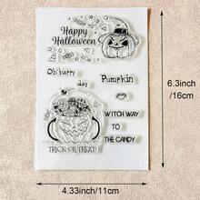 Halloween Clear Silicone Stamp, Pumpkin Witch Ghost For DIY Scrapbooking Card Making Journal Paper Craft Decor - Halloween-1 - View 13