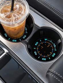XF.Meraki Car Interior Accessories, 2pcs Car Cup Holder Coasters, 2.75 Inch Round Cup Coasters, 2D Printed Fluorescent Dashboard Design, Non-Slip Waterproof Dust-Proof Scratch-Resistant Easy To Clean Decoration, Universal Fit For Most Car Models - A - View 1