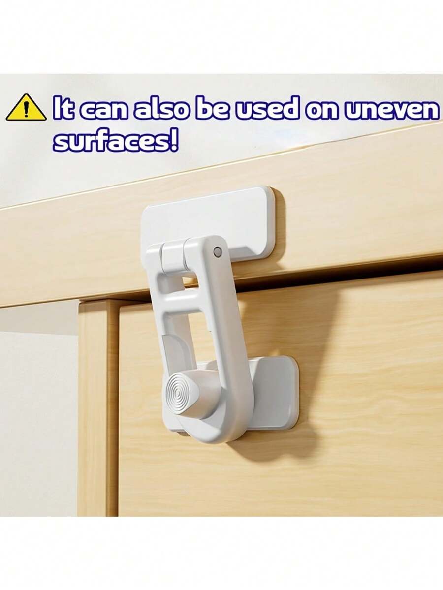 Kunci Pintu Kabinet Universal - Pemasangan Tanpa Alat, Cocok Untuk Kabinet, Laci, Kulkas, Kunci Pengaman Anak - Perekat Kuat, Sulit Dibuka Oleh Balita, Bahan - Universal, Kompatibel Dengan Bahan Kayu Dan Logam